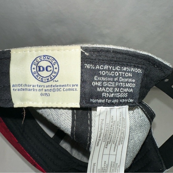 DC Comics Hat Men's Gray Red‎ The Flash Adjustable Snapback Embroidered Logo Cap - Picture 10 of 11